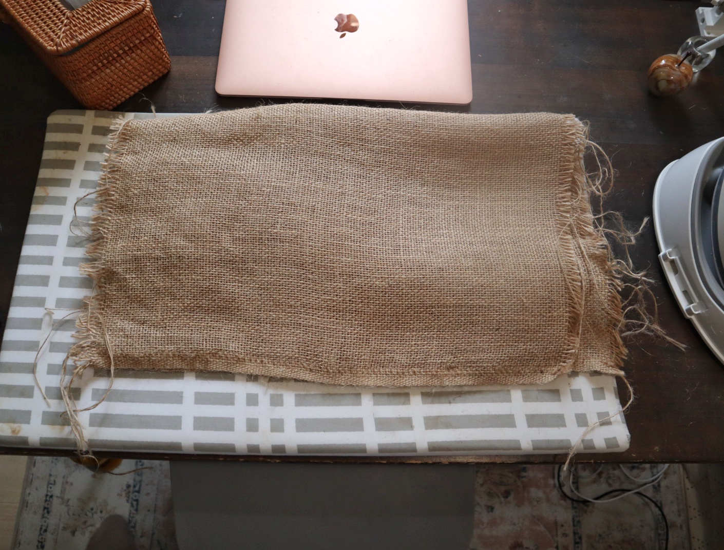 ジュート生地洗った