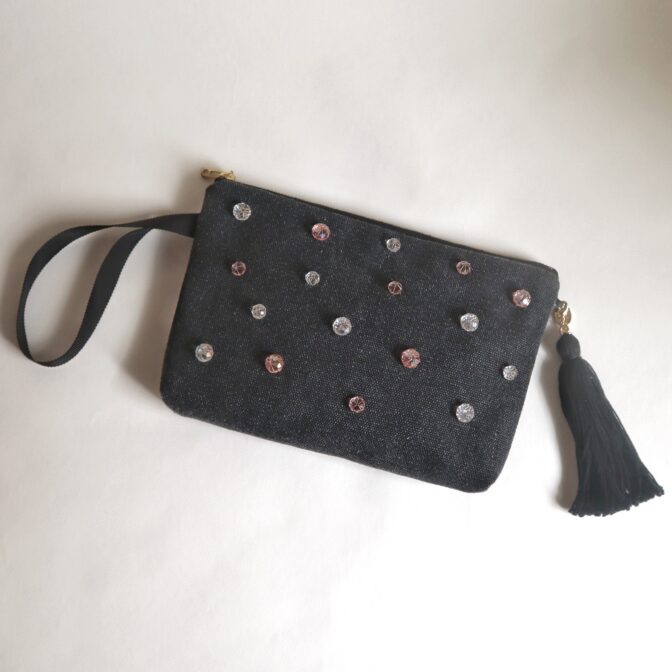 ビジューポーチ キラキラポーチ